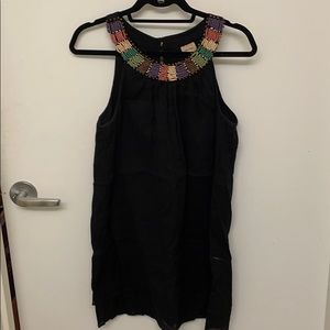 Ella moss beaded neck light dress